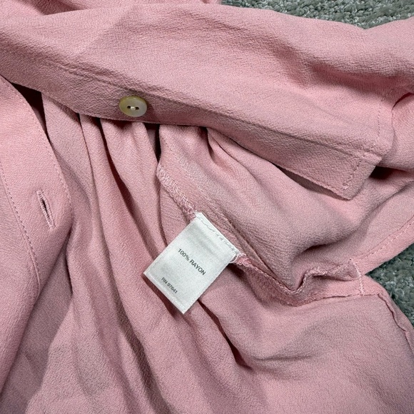 J. Jill NWT Rosequartz Button Down Long Sleeve Minimalist Shirt Size L - Picture 5 of 6